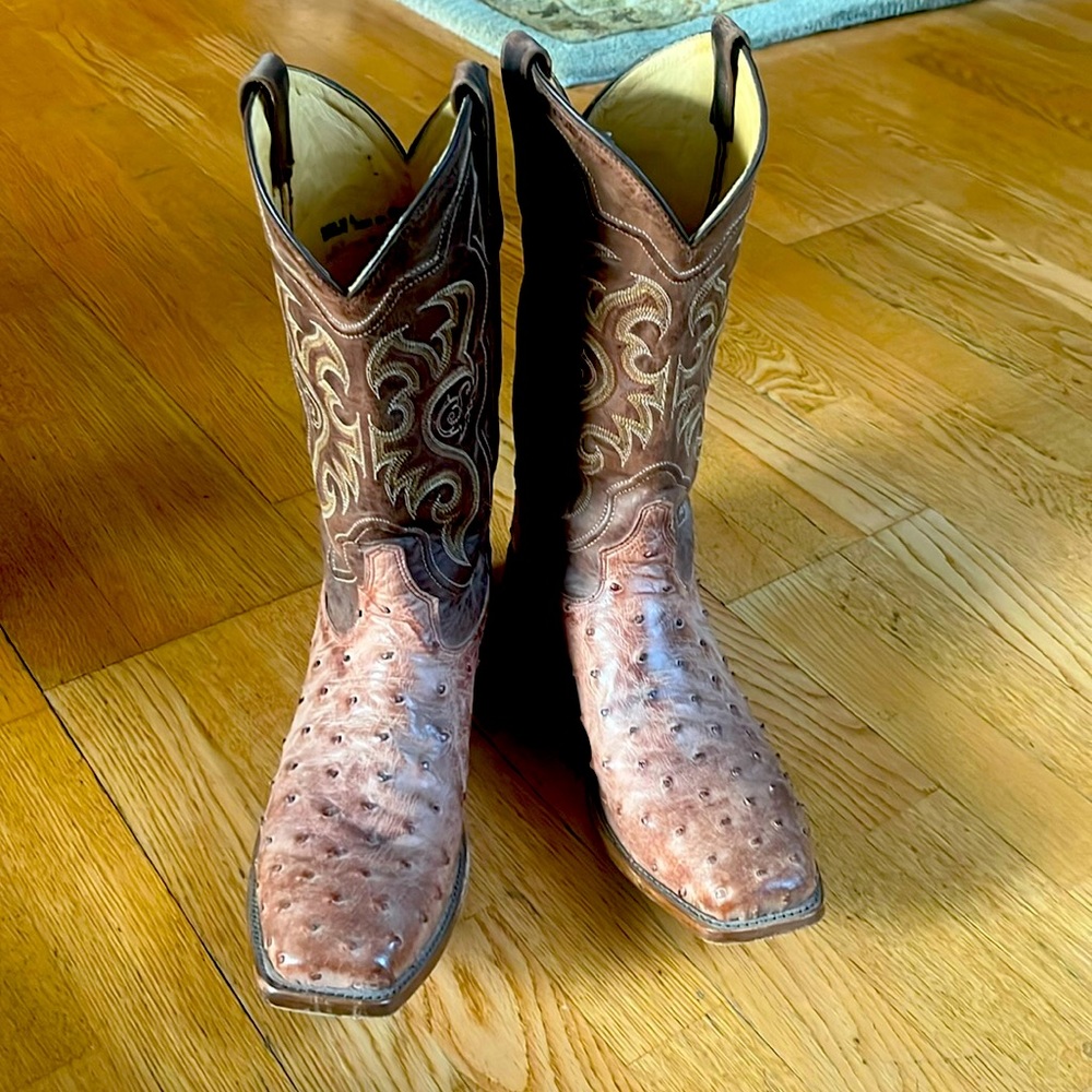 Tony Lama ostrich boots size 12. Bought at Allen Boots in Austin, Tx